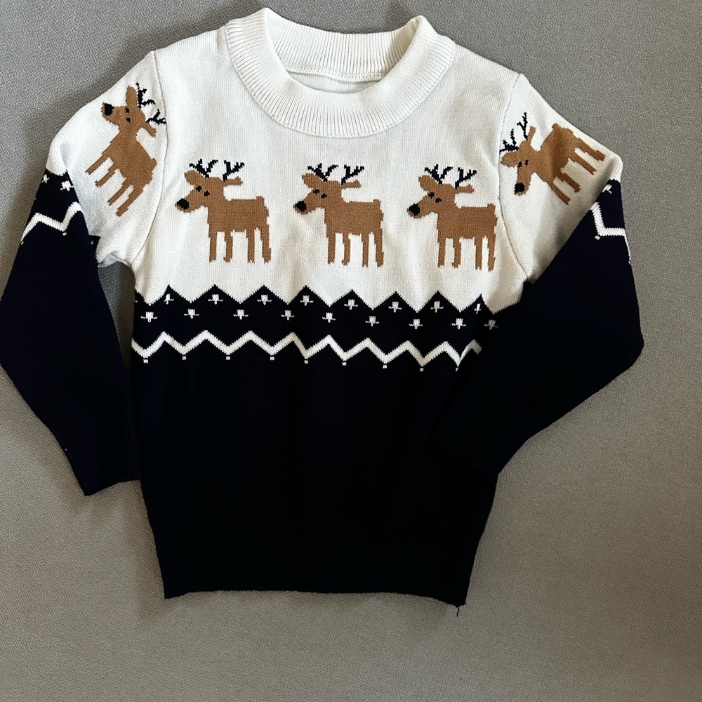 Toddler Reindeer Pattern Sweater